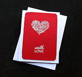 Swirls of Love - Handcrafted Anniversary or Valentines Card - dr19-0009